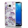 Samsung Galaxy S8 Mobilskal TPU Glitter Transparent Lekande Enhörning