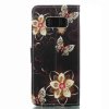 Samsung Galaxy S8 Plånboksfodral Motiv Fjärilar och Blommor