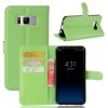 Samsung Galaxy S8 Plånboksfodral PU-läder Litchi Grön