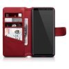Samsung Galaxy S9 Ægte Læder Plånboksetui Rød