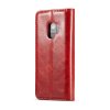Samsung Galaxy S9 Fodral Vaxad PU-läder Röd