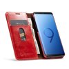 Samsung Galaxy S9 Fodral Vaxad PU-läder Röd