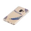 Samsung Galaxy S9 Mobilskal TPU Motiv Blå Fjädrar