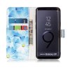 Samsung Galaxy S9 Plånboksfodral Motiv Blå Blomma
