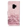 Samsung Galaxy S9 Plånboksfodral Motiv Rosa Glitter