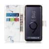 Samsung Galaxy S9 Plånboksfodral Motiv Vit Marmor