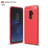 Samsung Galaxy S9 Plus Mobilskal Kolfibertextur Röd