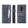 Samsung Galaxy S9 Plus Vintage Plånboksfodral PU-läder Mörkblå