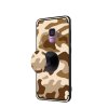 Samsung Galaxy S9 Skal med Stativ Camouflage TPU Brun