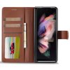 Samsung Galaxy Z Fold 4 Fodral med Kortfack Stativfunktion Mörkbrun