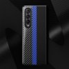 Samsung Galaxy Z Fold 4 Deksel Karbonfibertekstur Stripe Mørkeblå