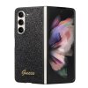Samsung Galaxy Z Fold 5 Skal Glitter Flakes Metal Logo Svart