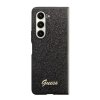 Samsung Galaxy Z Fold 5 Skal Glitter Flakes Metal Logo Svart
