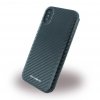 Scuderia Carbon Fodral till iPhone X/Xs Kolfiberlook PU-läder Svart Röd