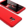 Skal till Samsung Galaxy A8 2018 Hårdplast Tredelat Röd