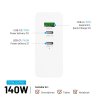 Skrivbordsladdare GaN140 Charging Dock 2xUSB-C & 1xUSB-A