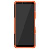 Sony Xperia 10 III Skal Däckmönster Stativfunktion Orange