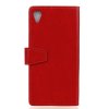 Sony Xperia L1 Plånboksfodral PU-läder Lädextextur Röd