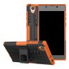 Sony Xperia L1 Stötsäkert Skal Däckmönster Stativ Orange