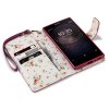 Sony Xperia L2 Plånboksfodral PU-läder Blommor Röd