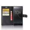 Sony Xperia XZ Premium Plånboksfodral Litchi Svart