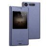 Sony Xperia XZ1 Fodral Caller-ID Litchi Mörkblå