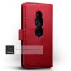 Sony Xperia XZ2 Äkta Läder Plånboksfodral Röd
