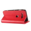 Sony Xperia XZ2 Compact Plånboksfodral PU-läder Lädertextur Röd