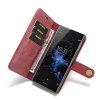 Sony Xperia XZ2 Plånboksfodral Löstagbart Skal Röd
