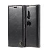 Sony Xperia XZ3 Plånboksfodral Retro Vaxad PU-läder Svart