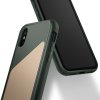 Spectra Series Skal till Apple iPhone X/Xs Leather Pine Green / Beige