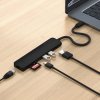 7-i-1 USB-C Slim Multiport Adapter med Ethernet Svart