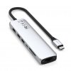 7-i-1 USB-C Slim Multiport Adapter med Ethernet Silver