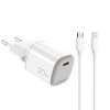 20W GaN USB-C Väggladdare med Lightning-kabel