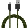USB-C Kabel 2m Fuzzy Mörkgrön