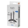 USB-C till USB-C Kabel Longlife 100W 2m Grå
