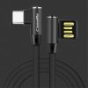 USB Type-C Kabel med 90 Graders Kontakt 1.8M Svart