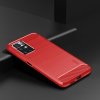 Xiaomi Redmi 10 Cover Børstet Karbonfibertekstur Rød