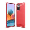 Xiaomi Redmi Note 10 Pro Skal Borstad Kolfibertextur Röd