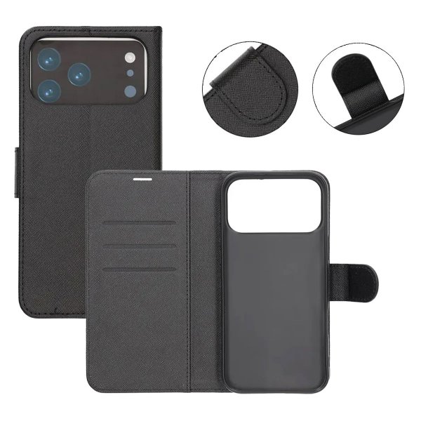 iPhone 17 Pro Fodral med Kortfack Stativfunktion Svart