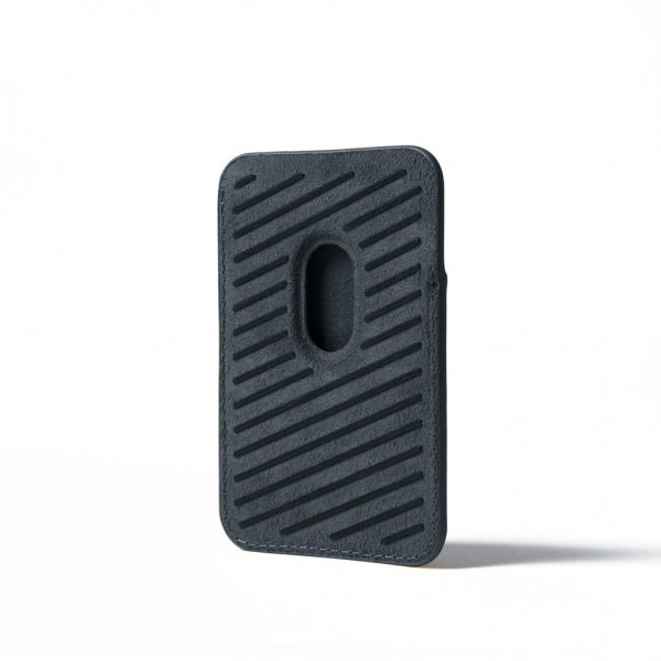 MagSafe Korthållare Full Leather Magnetic Wallet Basalt