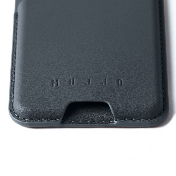 MagSafe Korthållare Full Leather Magnetic Wallet Basalt