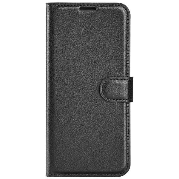 iPhone 16 Pro Max Fodral Litchi Svart