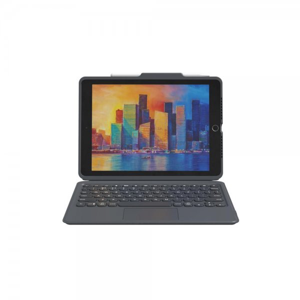 iPad 10.2 Fodral med tangentbord Pro Keys with Trackpad Nordic Svart Grå