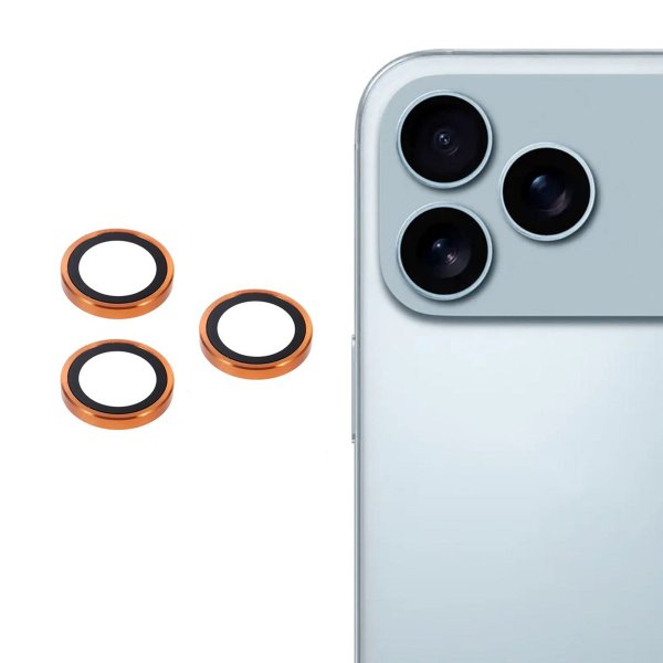 iPhone 17 Pro Max Kameraskydd i Härdat Glas Orange