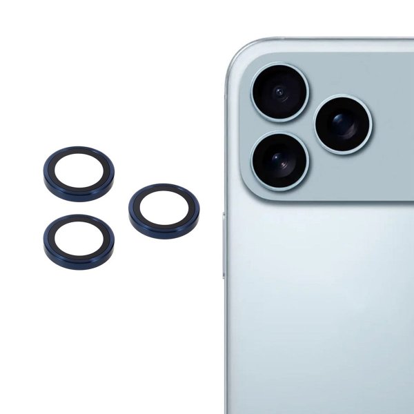 iPhone 17 Pro Max Kameraskydd i Härdat Glas Blå