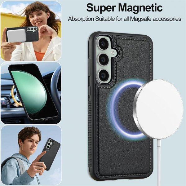 Samsung Galaxy S25 FE Fodral med avtagbart MagSafe-skal Raven Black