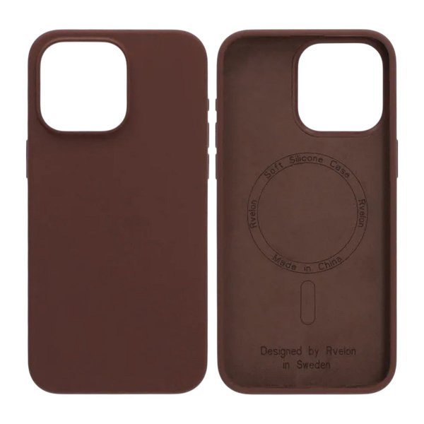 iPhone 15 Pro Max Skal Silikon MagSafe Brun