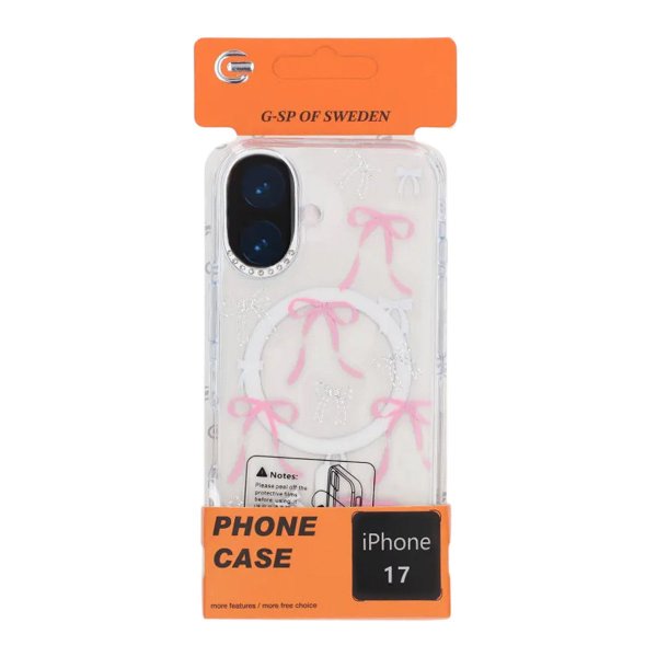 iPhone 17 Skal Mönster MagSafe Rosett