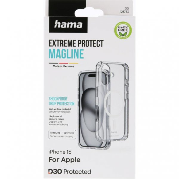 iPhone 16 Skal Extreme Protect MagLine Transparent
